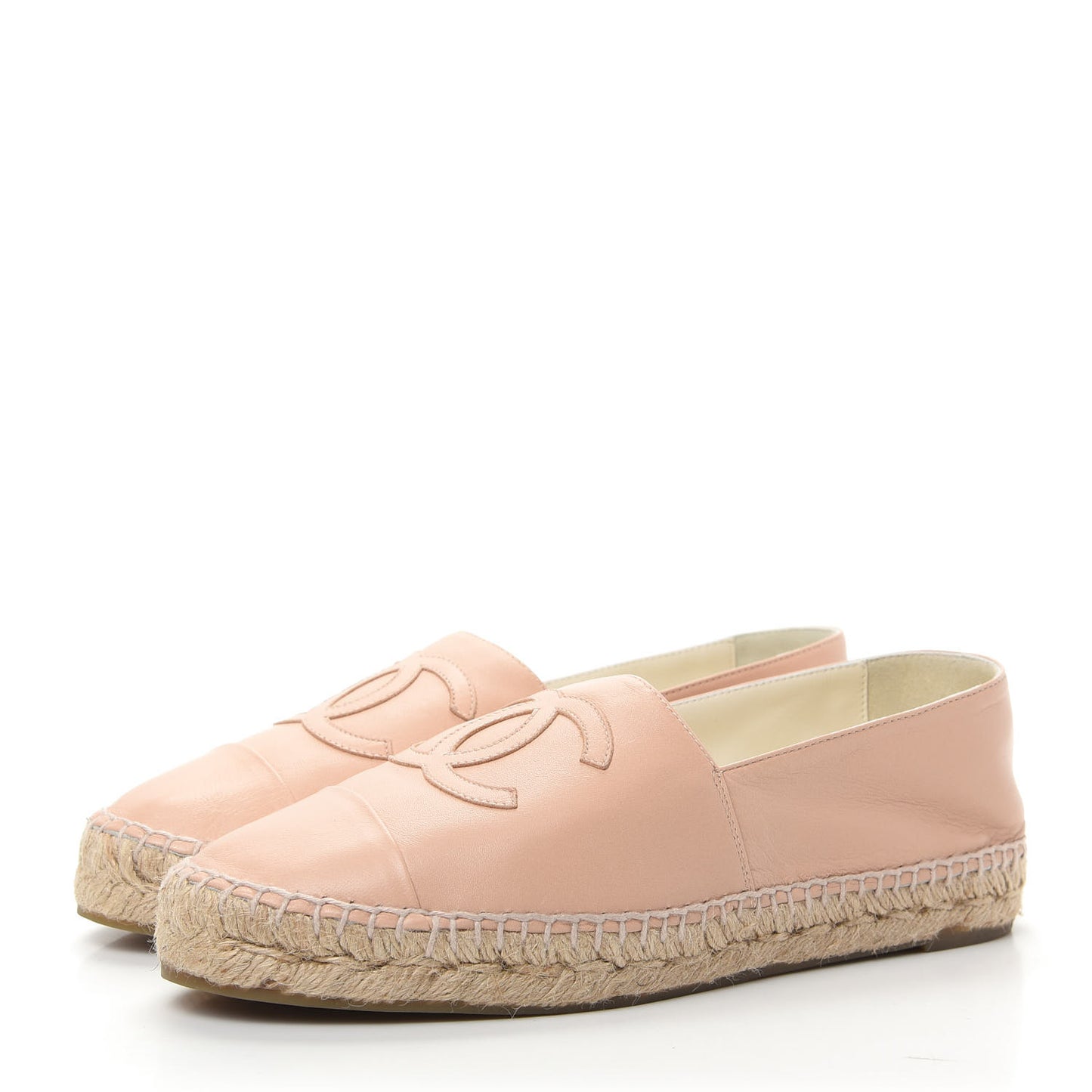Lambskin CC Espadrilles 40 Beige
