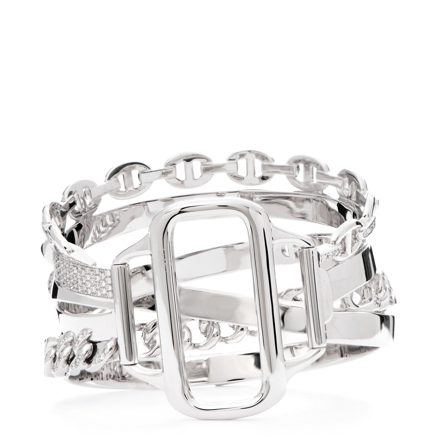 18K White Gold Diamond TGM Alchimie Bracelet SH