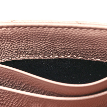 Saint Laurent Grain De Poudre Matelasse Chevron Small Monogram Envelope Wallet Pale Pink 7 of 10