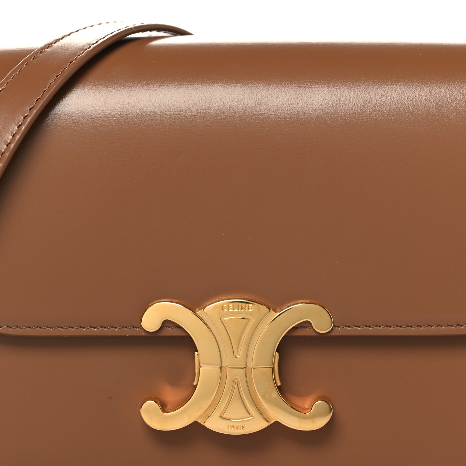 Celine Shiny Calfskin Teen Triomphe Bronze 7 of 10