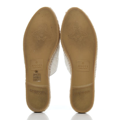 Gucci Nappa Matelasse GG Marmont Espadrille Slippers 39 Great White 5 of 19