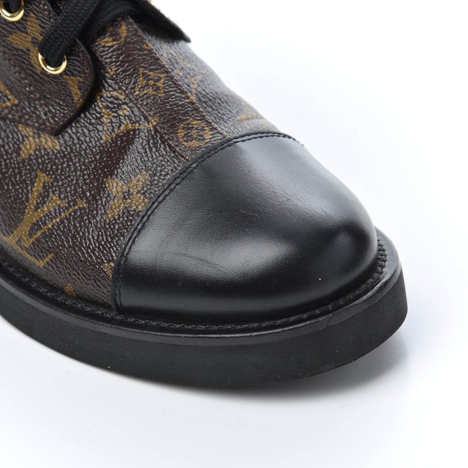 Louis Vuitton Monogram Calfskin Wonderland Flat Ranger Boots 36 Black 15 of 22