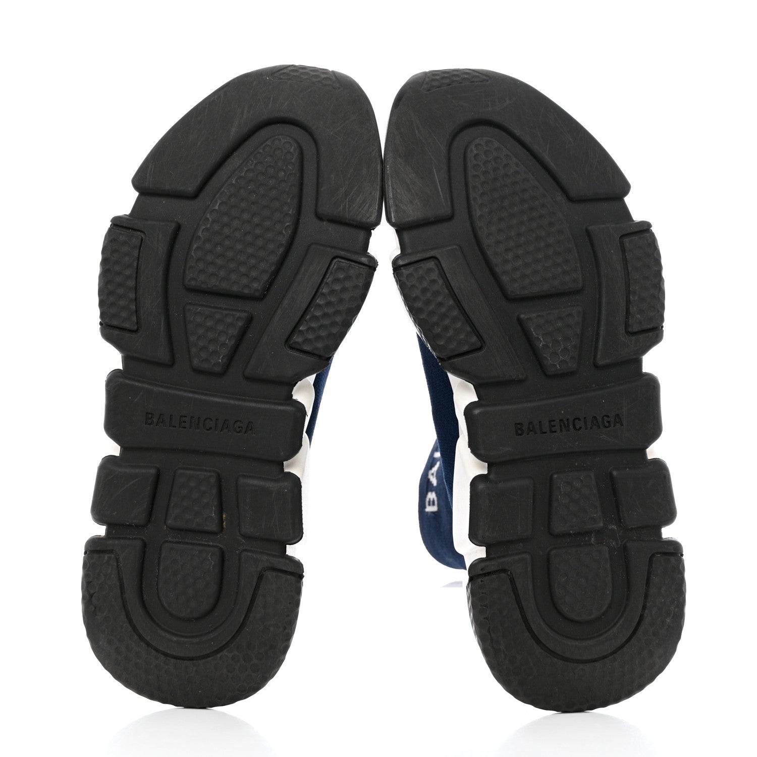 Balenciaga Neoprene Knit Womens Hi Speed Sneakers 37 Navy 5 of 10