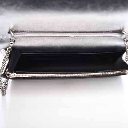Fendi Vitello Catalan Mirror F is Fendi Medium Envelope Wallet on Chain Argento 5 of 7