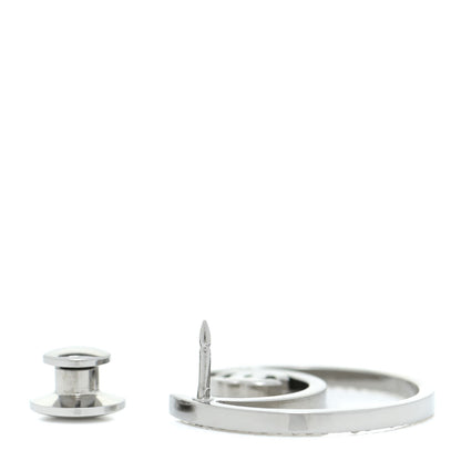 Chanel Crystal CC Moon Brooch Silver 3 of 5