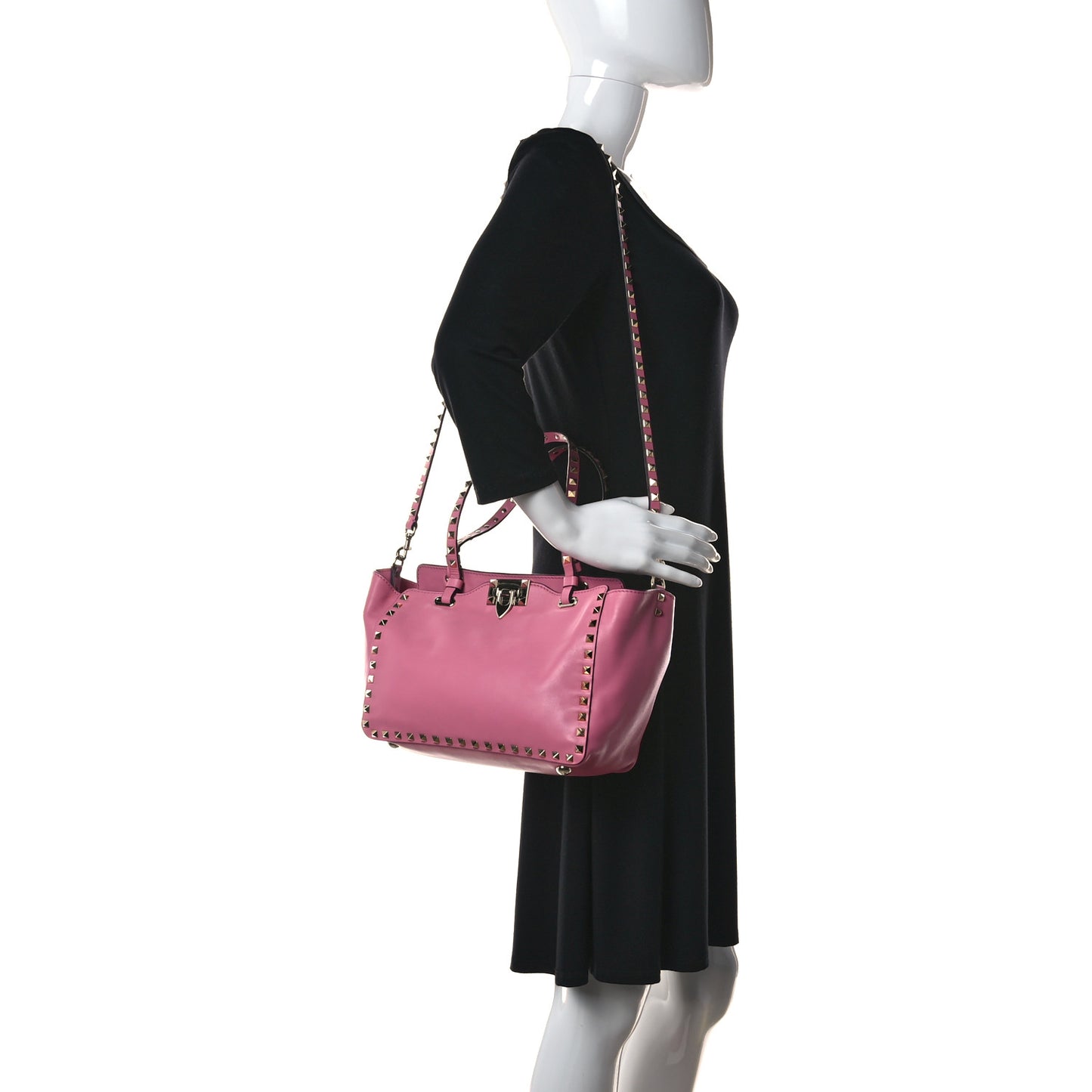 Vitello Small Rockstud Tote Ninphea