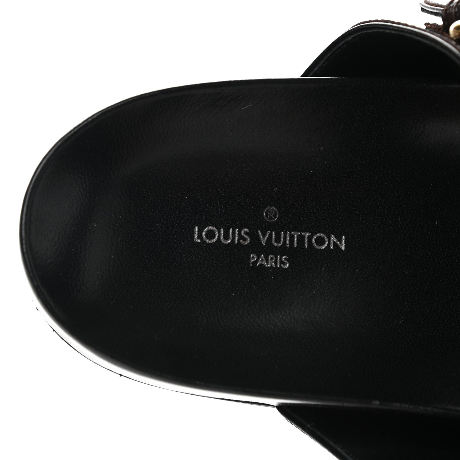 Louis Vuitton Monogram Bom Dia Mule Sandals 39 Black 7 of 8