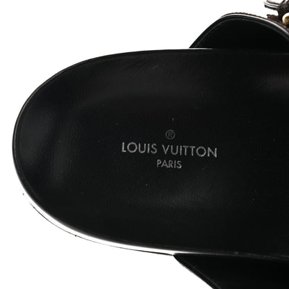 Louis Vuitton Monogram Bom Dia Mule Sandals 39 Black 7 of 8