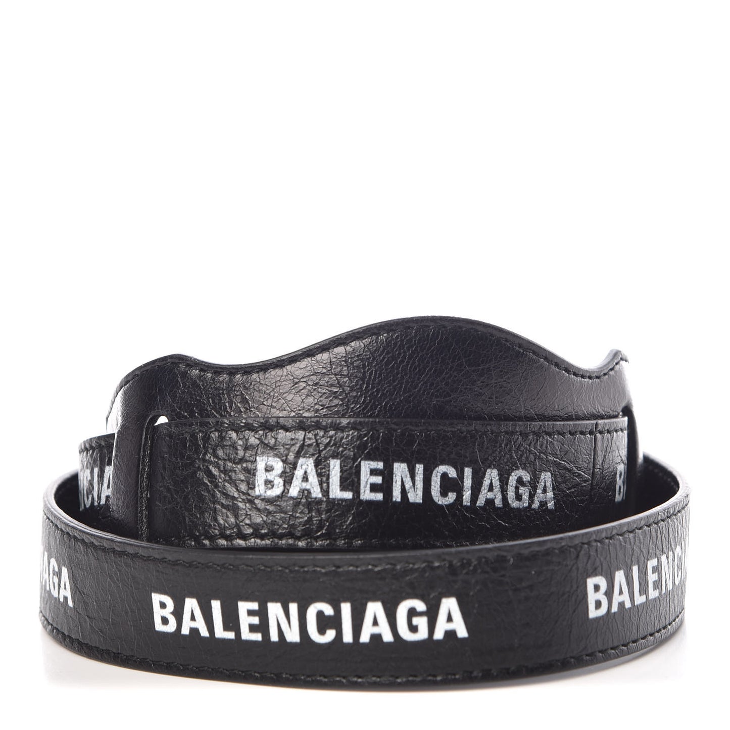 Agneau Classic Hardware Logo Shoulder Strap Black