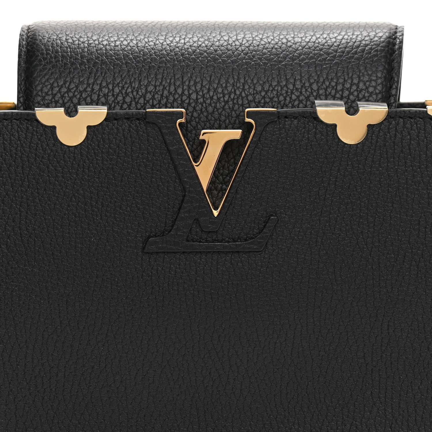 Louis Vuitton Taurillon Embellished Flower Crown Capucines MM Black 11 of 18