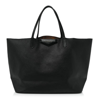 Givenchy Textured Coated Canvas Peacock Print Large Antigona Tote Black 1 of 14