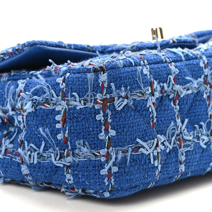 Chanel Tweed Quilted Mini Rectangular Flap Blue Multicolor 8 of 10