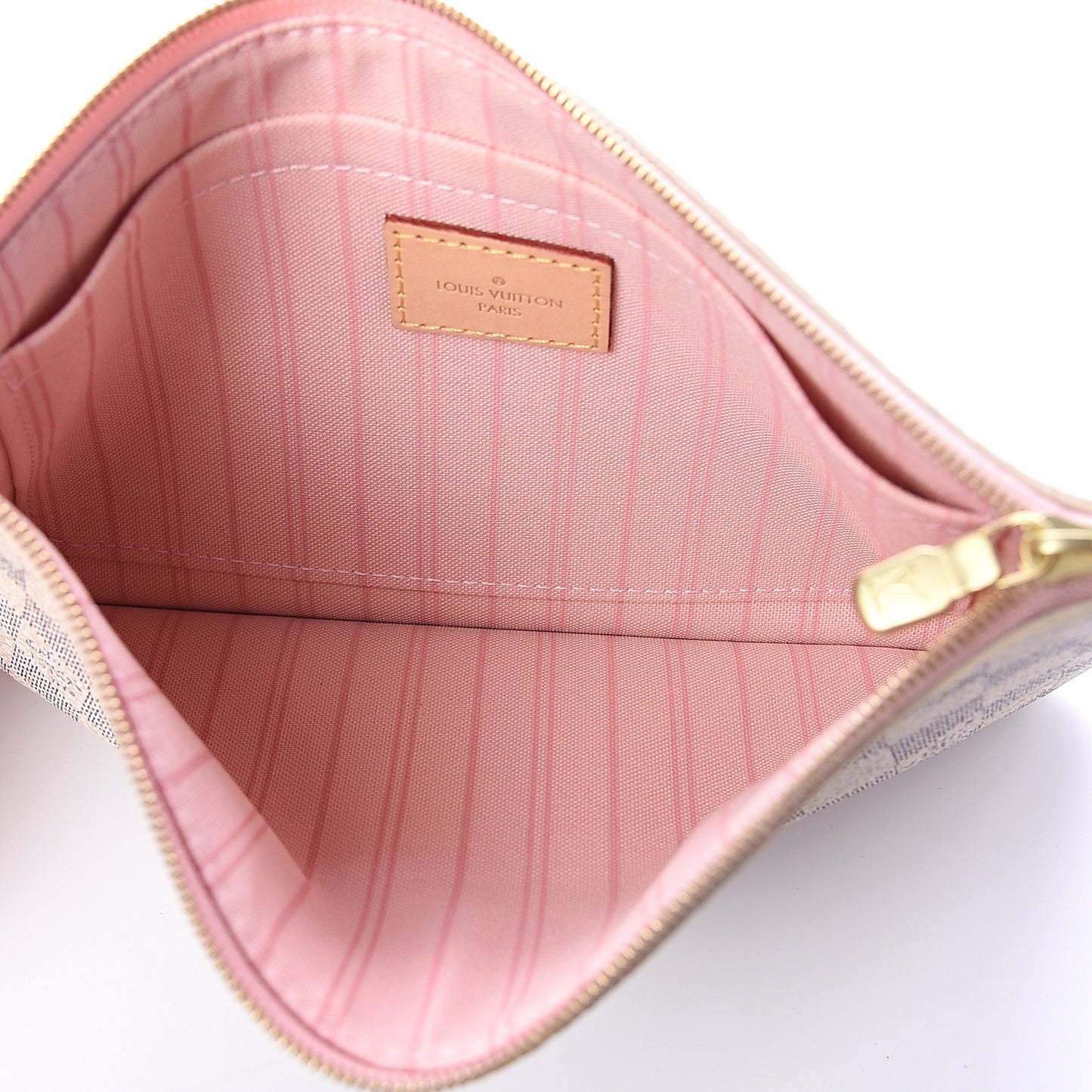 Damier Azur Neverfull MM GM Pochette Rose Ballerine