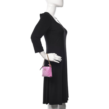 Gucci Calfskin Matelasse Mini GG Marmont Chain Bag Candy Mousse 2 of 11