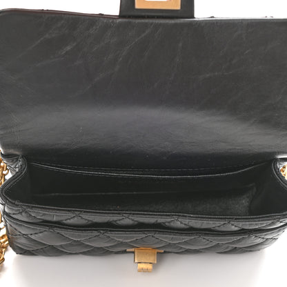 Chanel Aged Calfskin Quilted 2.55 Reissue Flap Belt Bag Clutch Black 4 of 10