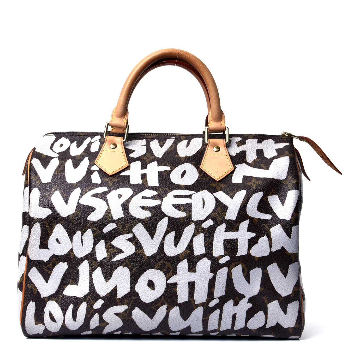 Louis Vuitton Monogram Graffiti Speedy 30 Silver 1 of 10
