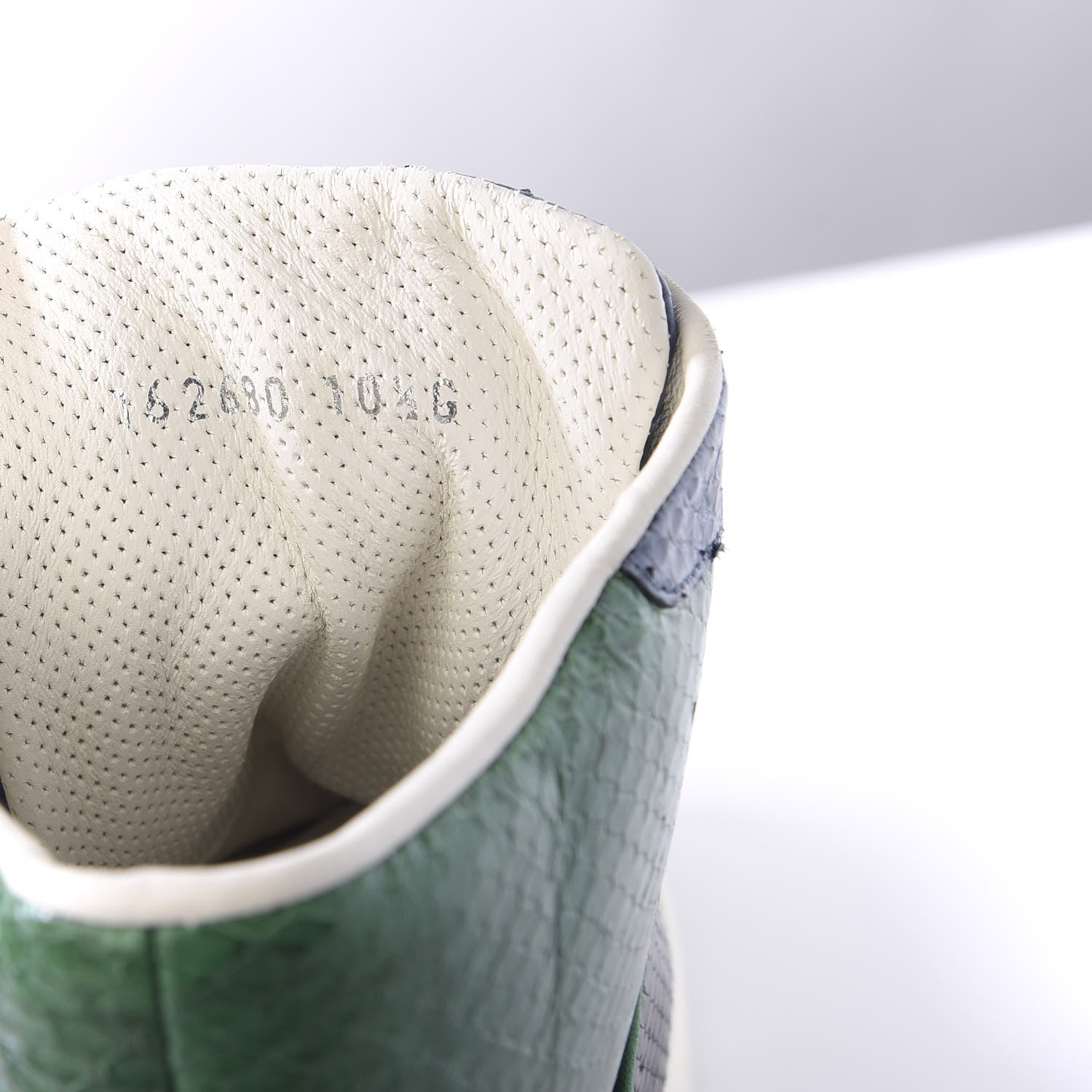 Gucci Snakeskin Interlocking G High Top Sneakers 10.5 Blue 8 of 8