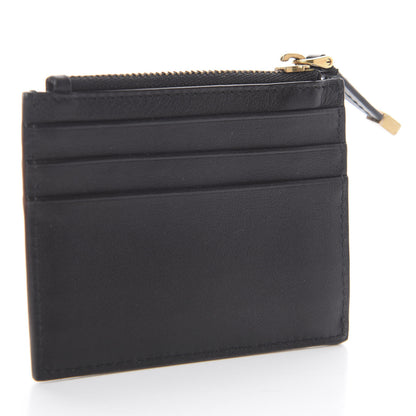Christian Dior Calfskin Star Zipped Card Holder Black 2 of 5