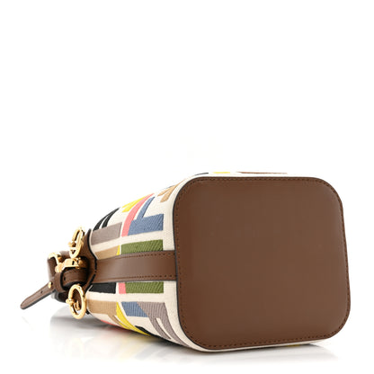 Fendi Kuban Canvas Vitello King F is Fendi FF Embroidered Mini Mon Tresor Bucket Bag Multicolor Cuoio 4 of 11