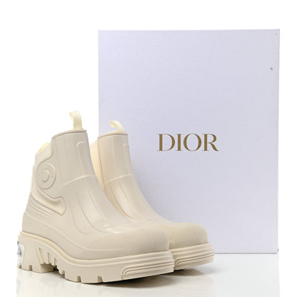 Christian Dior Neoprene Rubber Dior Genesis 30mm Ankle Boots 41 Off White 9 of 9