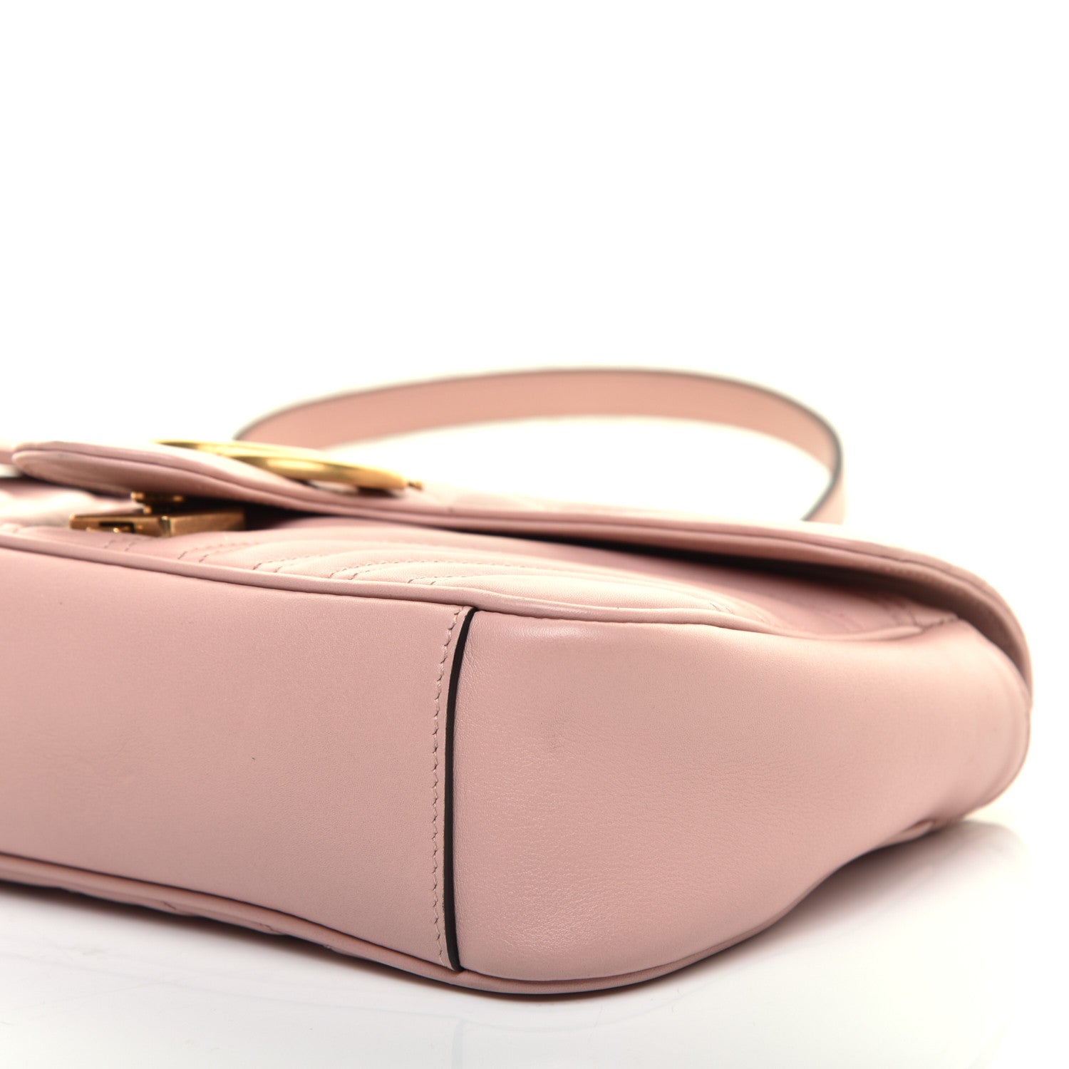 Gucci Calfskin Matelasse Small GG Marmont Shoulder Bag Perfect Pink 7 of 12