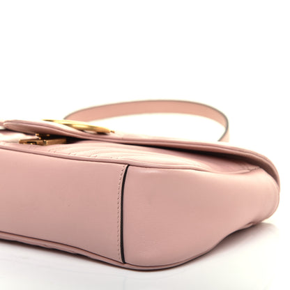 Gucci Calfskin Matelasse Small GG Marmont Shoulder Bag Perfect Pink 7 of 12