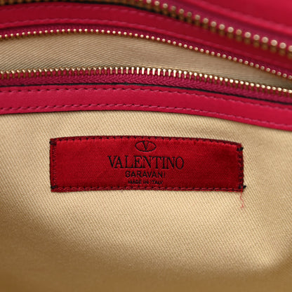 Valentino Garavani Vitello Rockstud Double Handle Tote Cyclamin 6 of 8