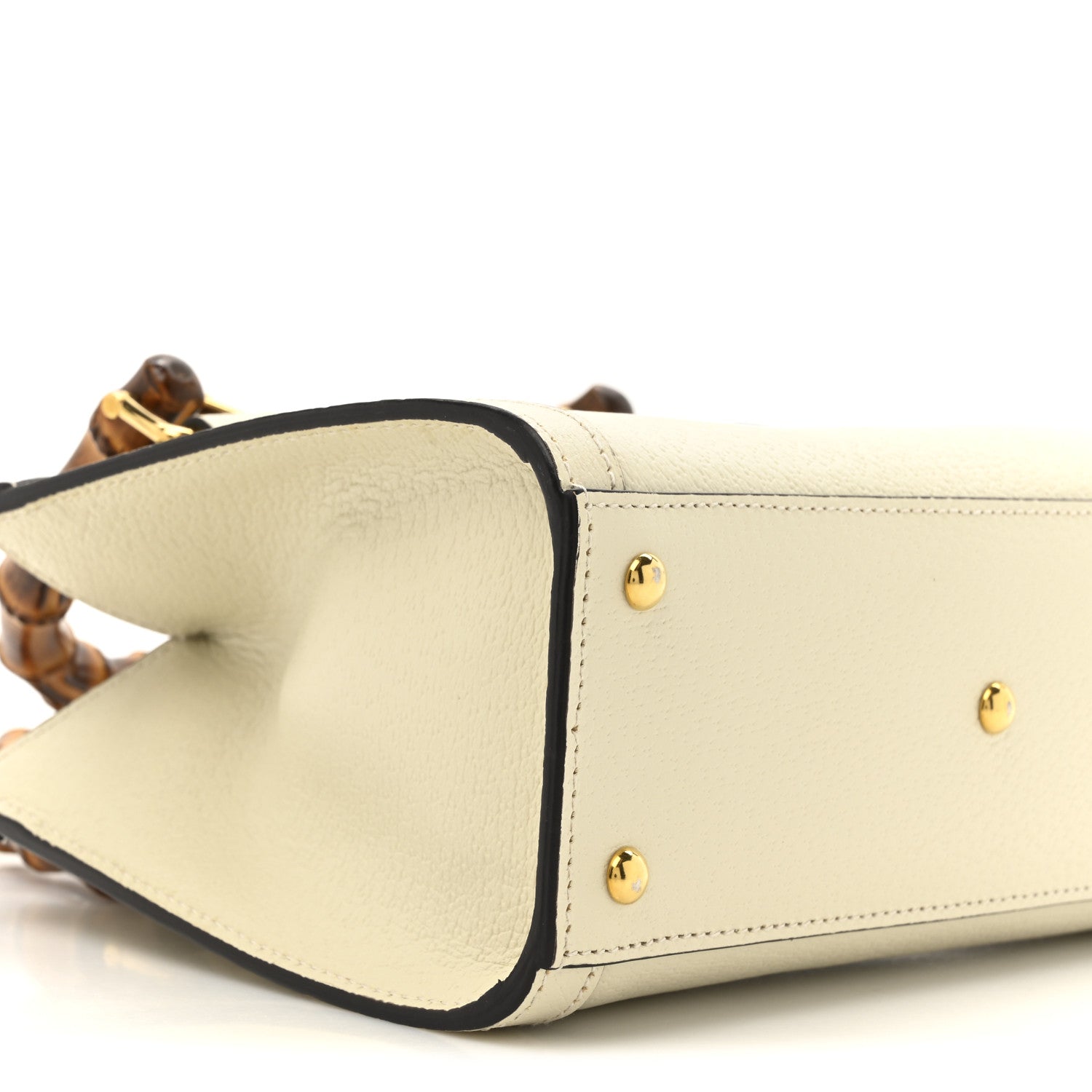Gucci Textured Calfskin Web Mini Diana Tote Bag Mystic White 10 of 14