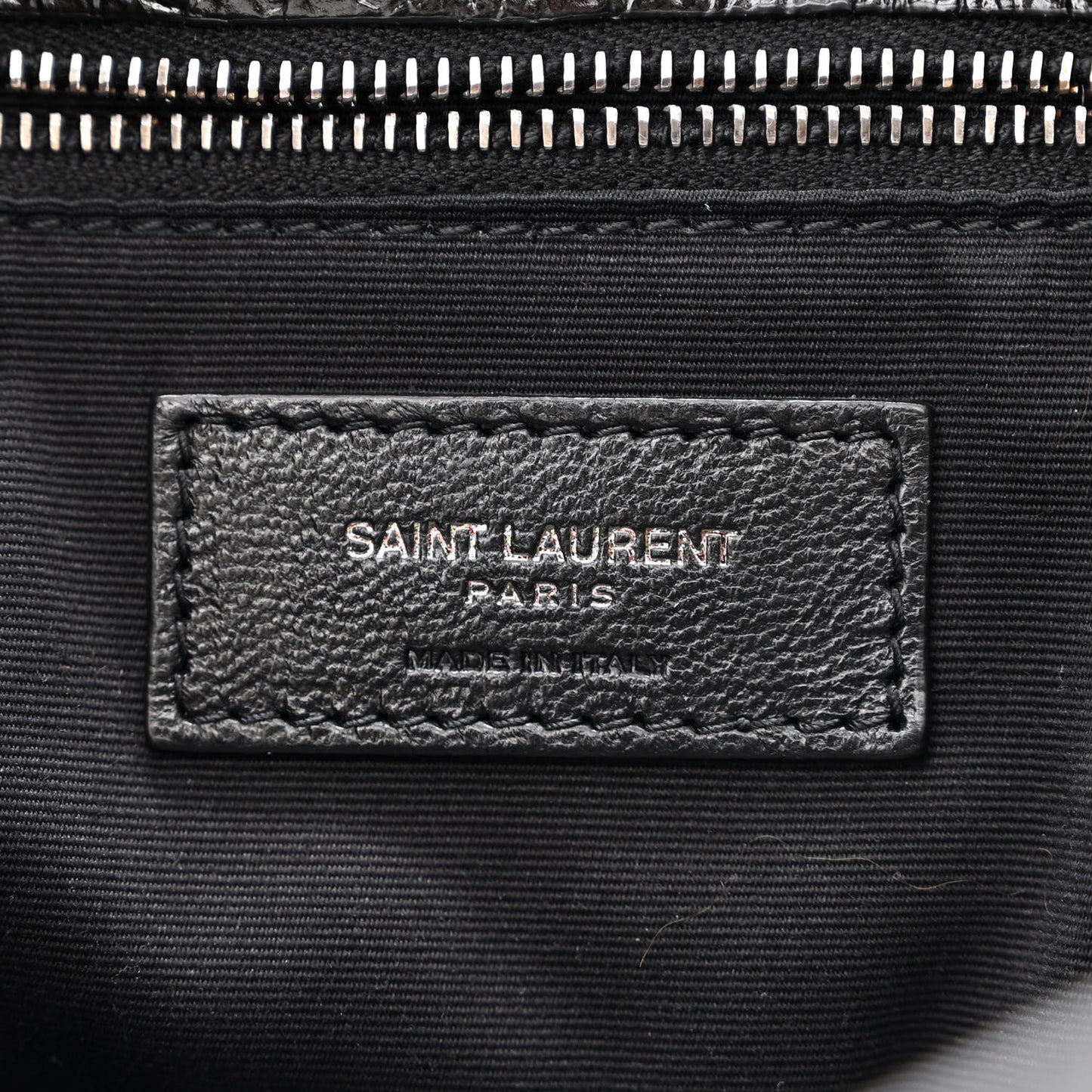 Crinkled Calfskin Matelasse Monogram Medium Niki Chain Satchel Black