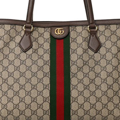Gucci GG Supreme Monogram Medium Ophidia Shopping Tote Brown 8 of 17