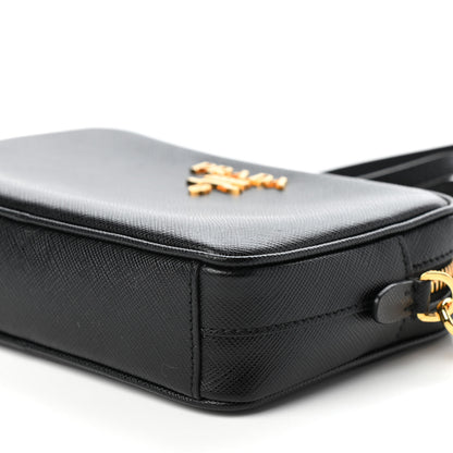 Prada Saffiano Lux Small Camera Crossbody Bag Black 9 of 9