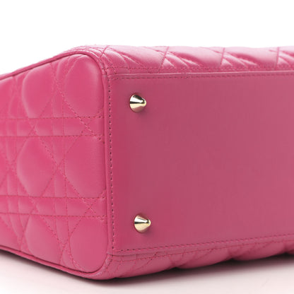 Christian Dior Lambskin Cannage Medium Lady Dior Fuchsia 9 of 12
