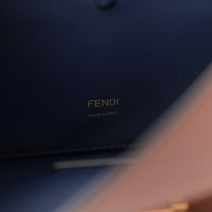 Fendi Vitello Grace Century Seville Canvas F is Fendi Kan U Shoulder Bag Rust Grezzo Blueberry 6 of 9