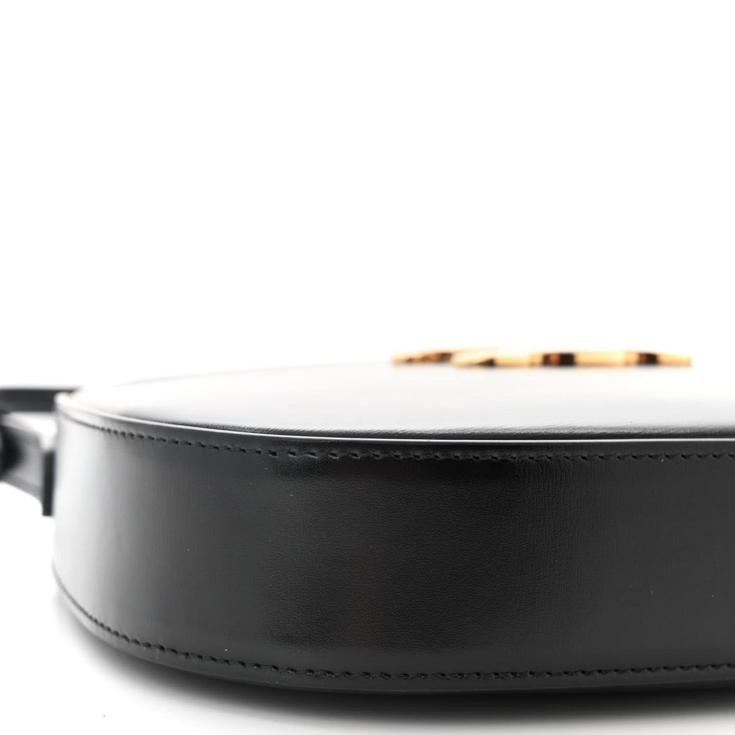 Shiny Calfskin Medium Tilly Triomphe Shoulder Bag Black