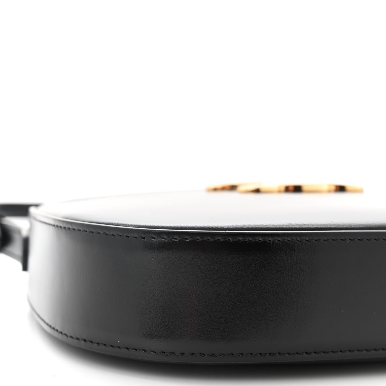Celine Shiny Calfskin Medium Tilly Triomphe Shoulder Bag Black 8 of 9