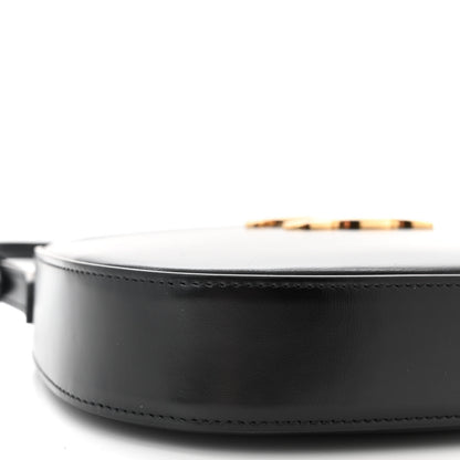 Celine Shiny Calfskin Medium Tilly Triomphe Shoulder Bag Black 8 of 9