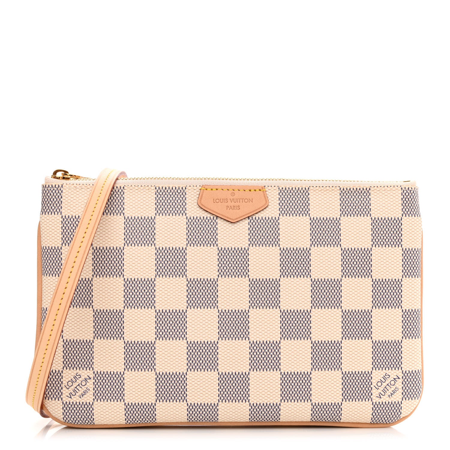 Louis Vuitton Damier Azur Double Zip Pochette 1 of 11