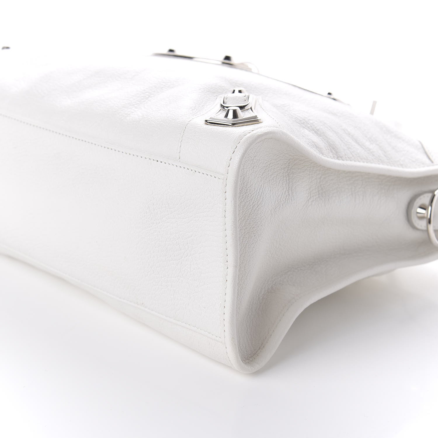 Balenciaga Chevre Silver Metallic Edge Hardware City White 7 of 11