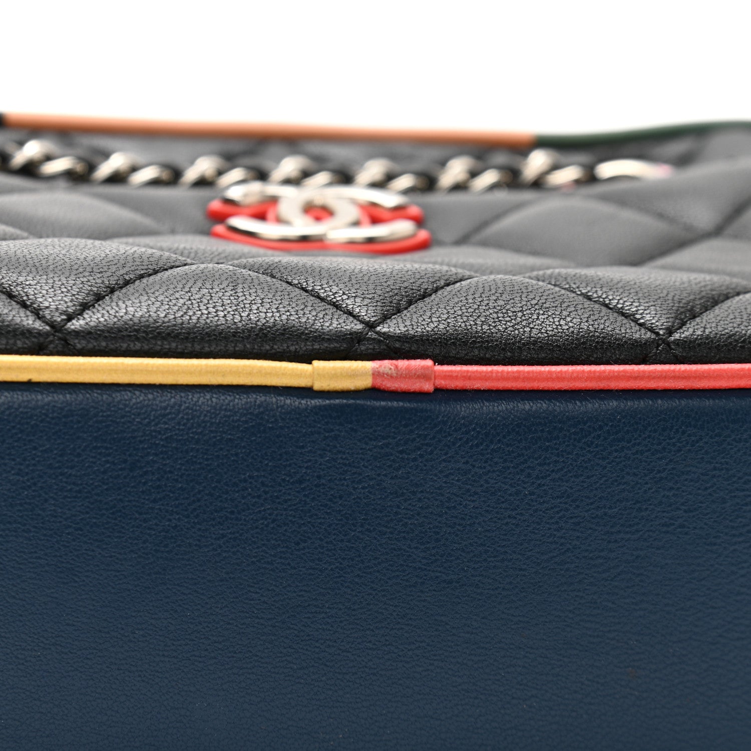 Chanel Calfskin Quilted Cuba Camera Bag Black Multicolor 11 of 11