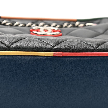Chanel Calfskin Quilted Cuba Camera Bag Black Multicolor 11 of 11