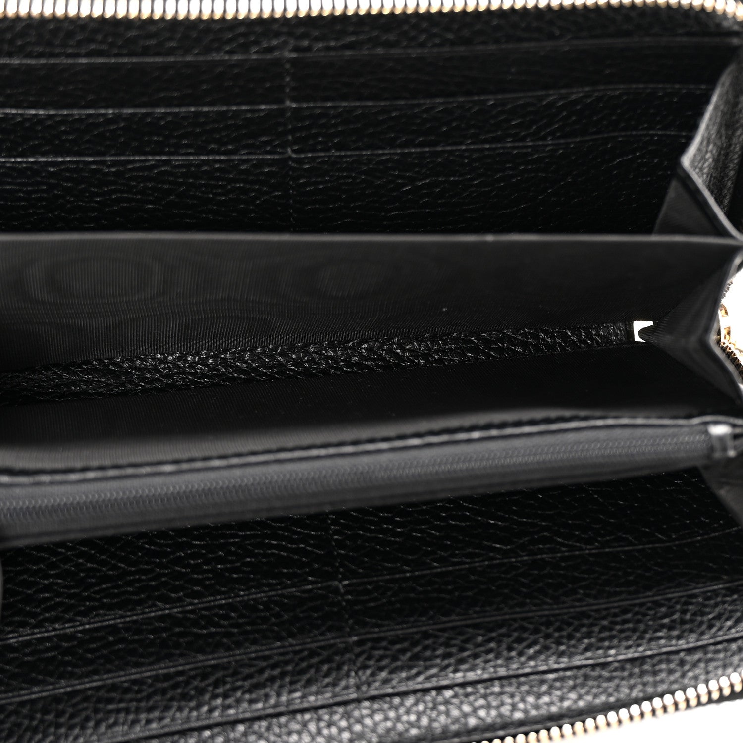 Gucci Pebbled Calfskin Soho Zip Around Wallet Black 5 of 11