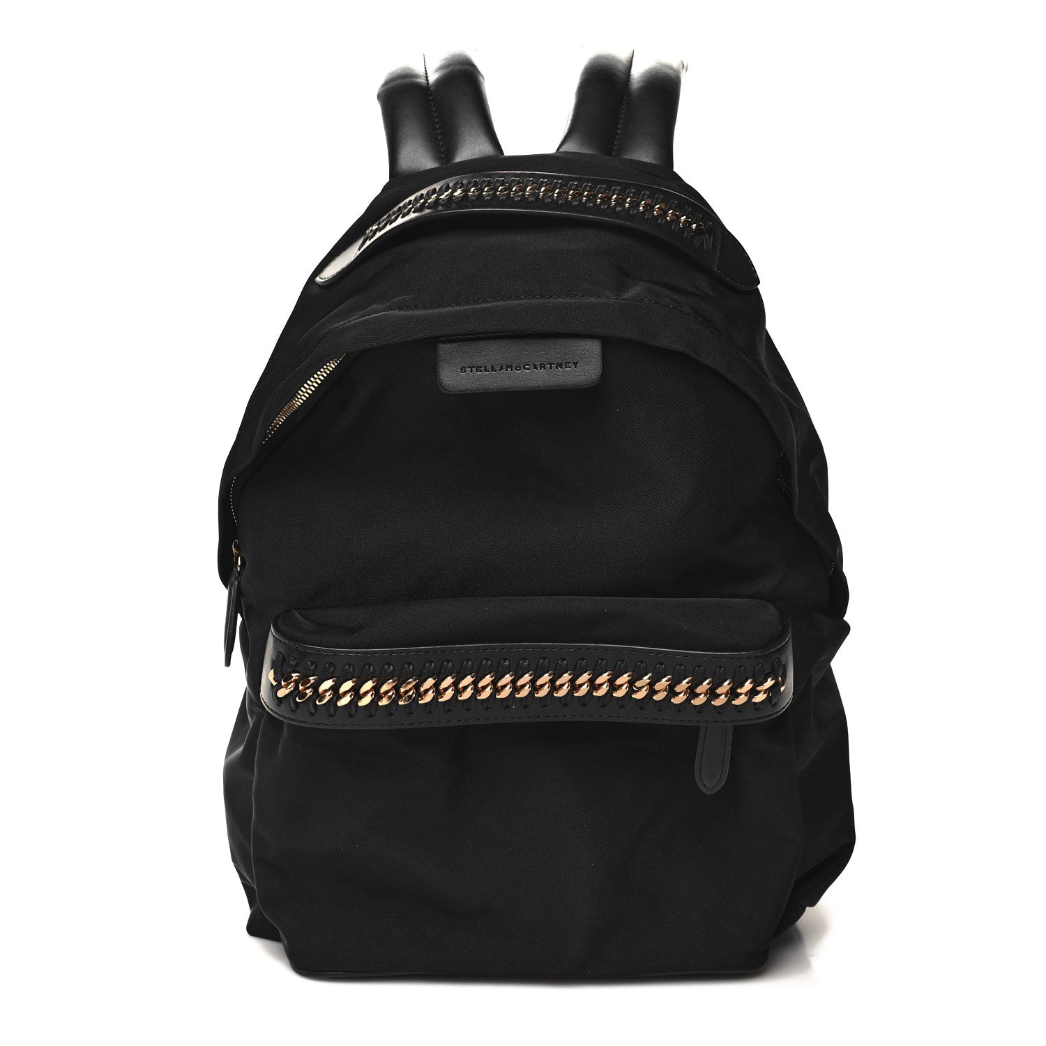 Stella McCartney Nylon Eco Alter Nappa Mini Falabella GO Backpack Black 1 of 9