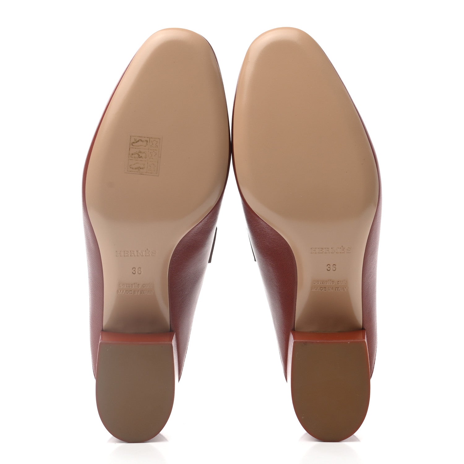 Hermes Goatskin Tuileries Mules 38 Cognac 5 of 8