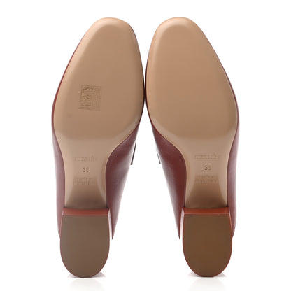 Hermes Goatskin Tuileries Mules 38 Cognac 5 of 8