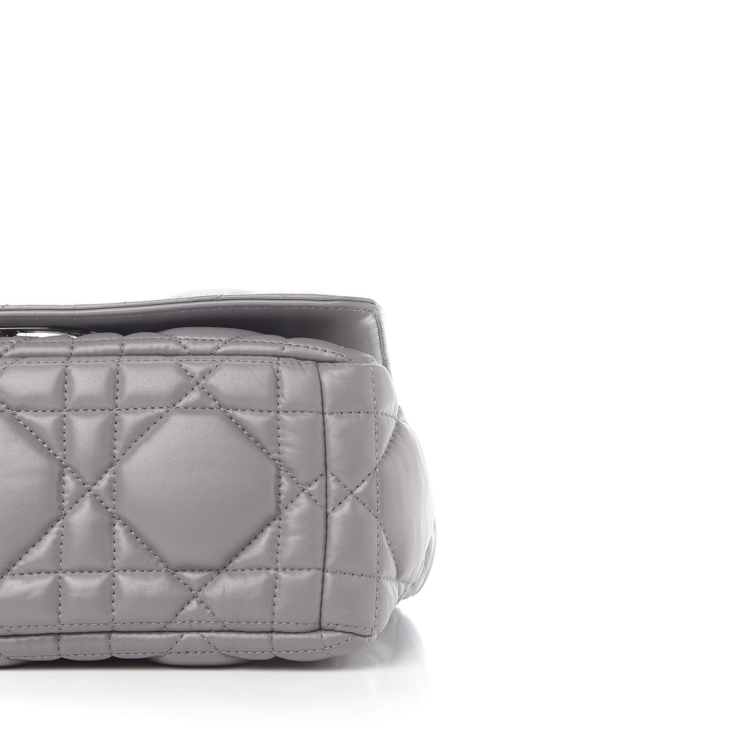 Christian Dior Lambskin Cannage Caro Bag Grey 9 of 9