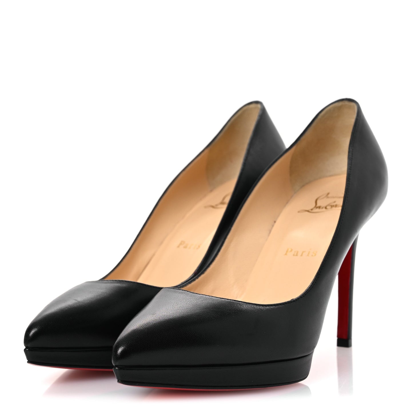 Shiny Nappa Pigalle Plato 100 Pumps 37.5 Black