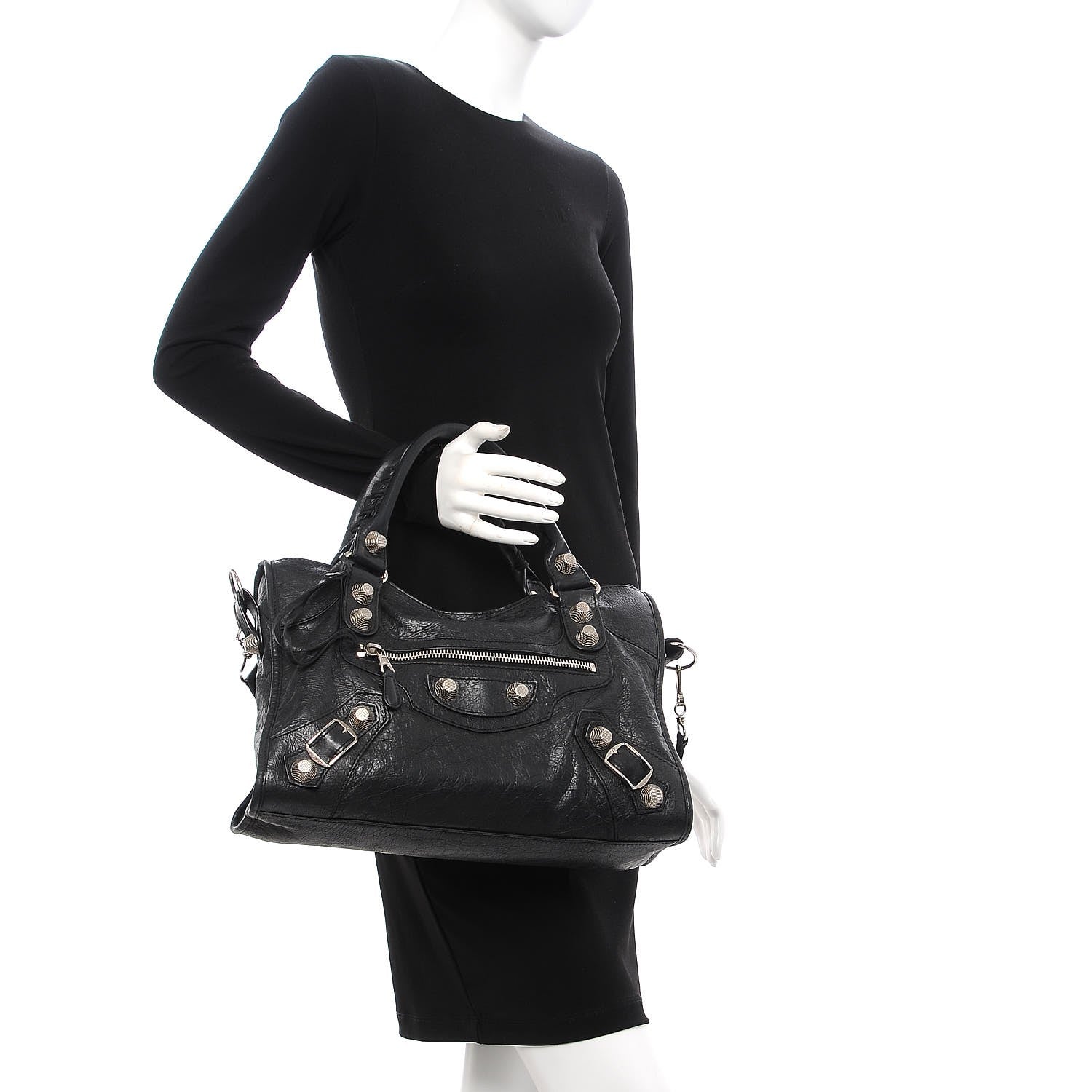 Balenciaga Agneau Giant 21 Silver Hardware City Black 3 of 8