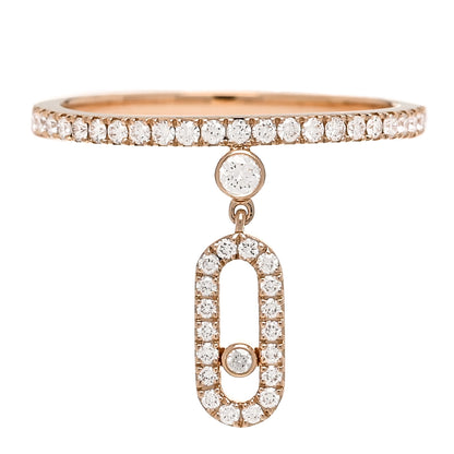 Messika 18K Rose Gold Diamond Move Uno Tassel Ring 54 6.75 1 of 5