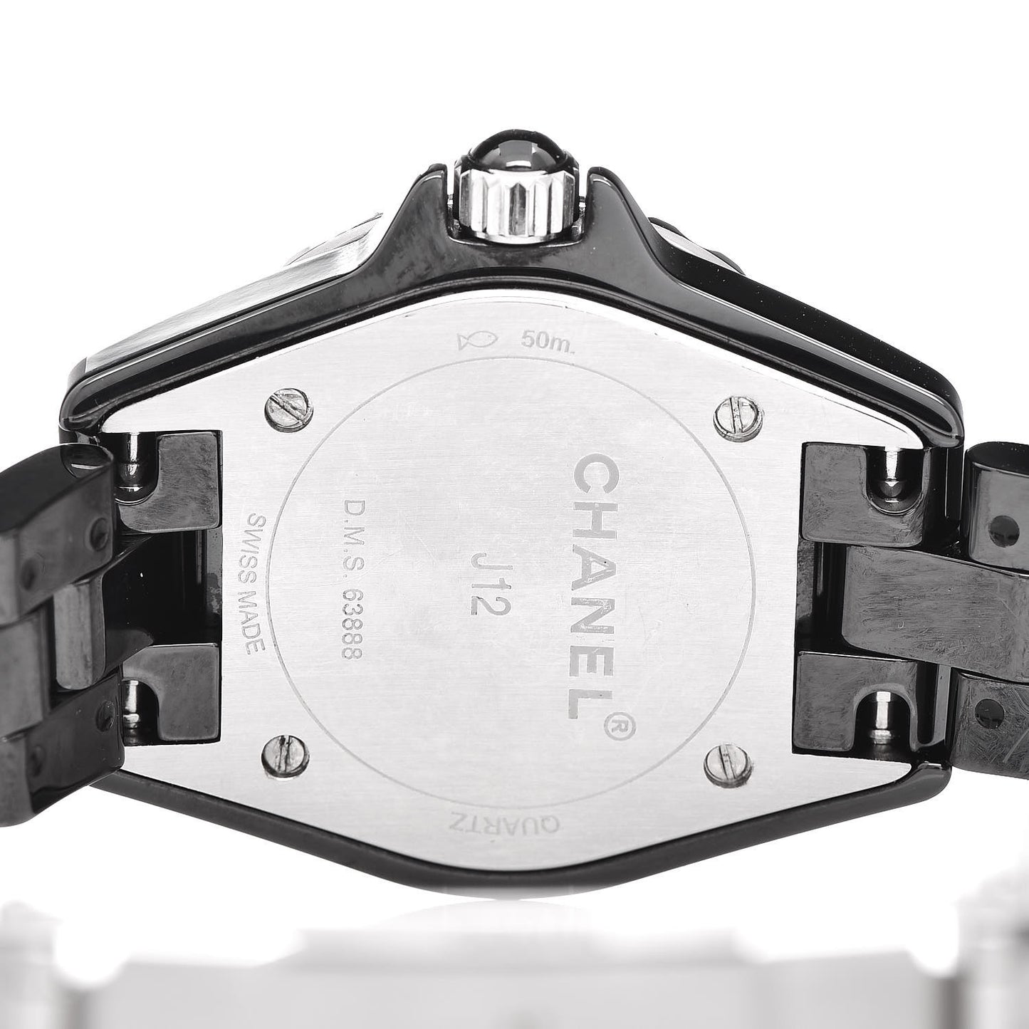 Stainless Steel Ceramic Diamond 29mm J12 Quartz Watch Black