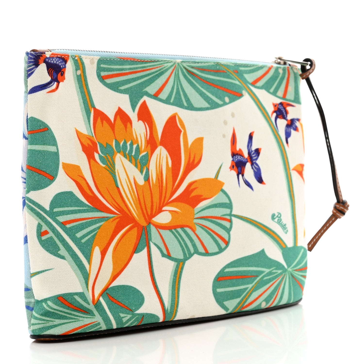 Loewe Canvas Waterlily Print Paula's Ibiza Small Pouch 3 of 6